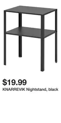 IKEA KNARREVIK Nightstand, black offer