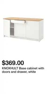 IKEA KNOXHULT Base cabinet with doors and drawer, white offer