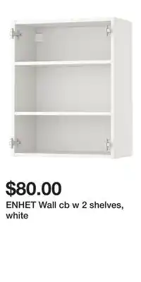 IKEA ENHET Wall cb w 2 shelves, white offer