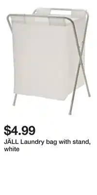 IKEA JÄLL Laundry bag with stand, white offer