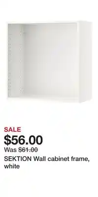 IKEA SEKTION Wall cabinet frame, white offer