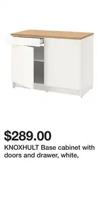 IKEA KNOXHULT Base cabinet with doors and drawer, white offer