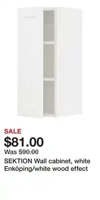 IKEA SEKTION Wall cabinet, white Enköping/white wood effect offer