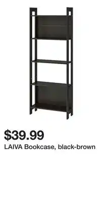 IKEA LAIVA Bookcase, black-brown offer