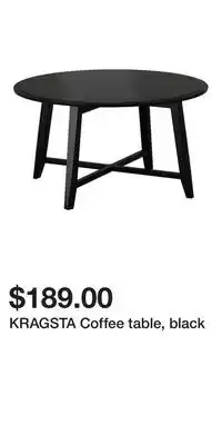 IKEA KRAGSTA Coffee table, black offer