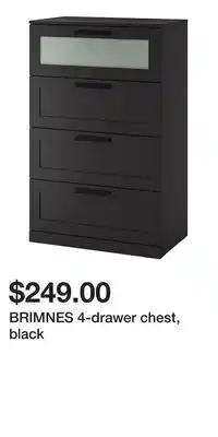 IKEA BRIMNES 4-drawer chest, black offer