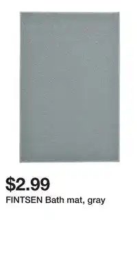 IKEA FINTSEN Bath mat, gray offer