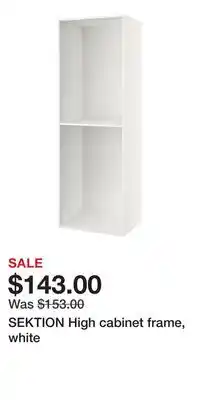 IKEA SEKTION High cabinet frame, white offer