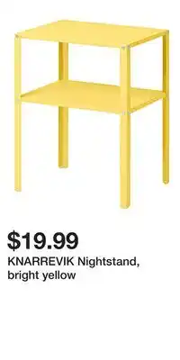 IKEA KNARREVIK Nightstand, bright yellow offer