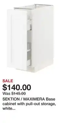 IKEA SEKTION / MAXIMERA Base cabinet with pull-out storage, white Enköping/white wood effect offer