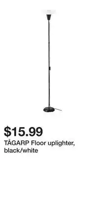 IKEA TÅGARP Floor uplighter, black/white offer