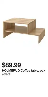 IKEA HOLMERUD Coffee table, oak effect offer