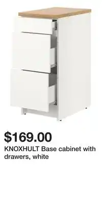 IKEA KNOXHULT Base cabinet with drawers, white offer