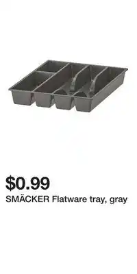 IKEA SMÄCKER Flatware tray, gray offer