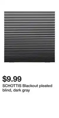 IKEA SCHOTTIS Blackout pleated blind, dark gray offer