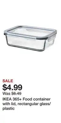 IKEA IKEA 365+ Food container with lid, rectangular glass/plastic offer