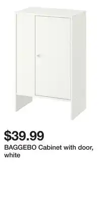 IKEA BAGGEBO Cabinet with door, white offer