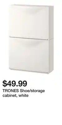 IKEA TRONES Shoe/storage cabinet, white offer