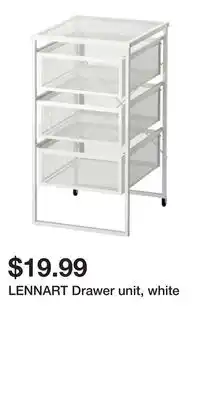 IKEA LENNART Drawer unit, white offer