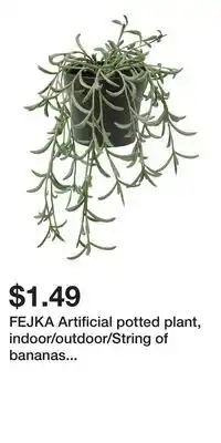 IKEA FEJKA Artificial potted plant, indoor/outdoor/String of bananas hanging offer