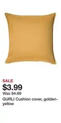 IKEA GURLI Cushion cover, golden-yellow offer