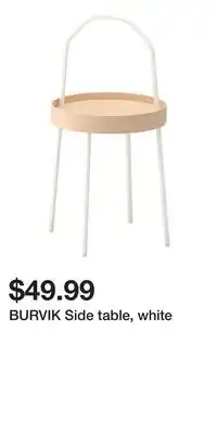 IKEA BURVIK Side table, white offer