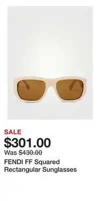 Holt Renfrew FENDI FF Squared Rectangular Sunglasses offer