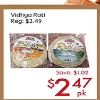 Sunny Food Mart Vidhya Roti offer