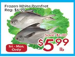 Sunny Food Mart Frozen White Pomfret offer