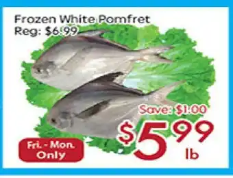 Sunny Food Mart Frozen White Pomfret offer