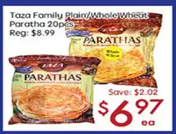 Sunny Food Mart Taza Family Plain/Whole Wheat Paratha offer