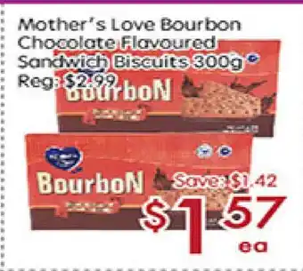 Sunny Food Mart Mother's Love Bourdon Chocolate Flavoured Sandwich Biscuits offer