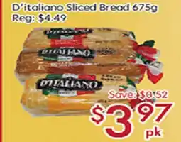 Sunny Food Mart D'italiano Sliced Bread offer