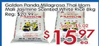 Sunny Food Mart Golden Panda Milogrosa Thai Hom Mali Jasmine Scented White Rice offer