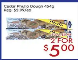 Sunny Food Mart Cedar Phyllo Dough offer