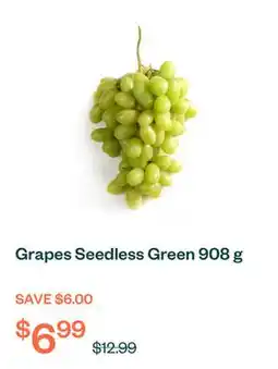 Voilà Grapes Seedless Green 908 g offer