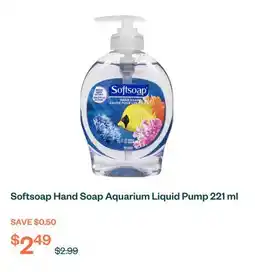 Voilà Softsoap Hand Soap Aquarium Liquid Pump 221 ml offer