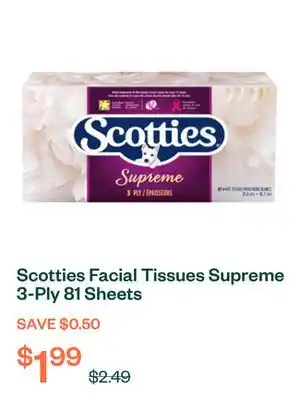 Voilà Scotties Facial Tissues Supreme 3-Ply 81 Sheets offer