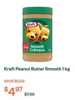 Voilà Kraft Peanut Butter Smooth 1 kg offer