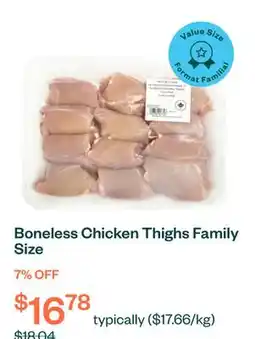 Voilà Boneless Chicken Thighs Family Size offer