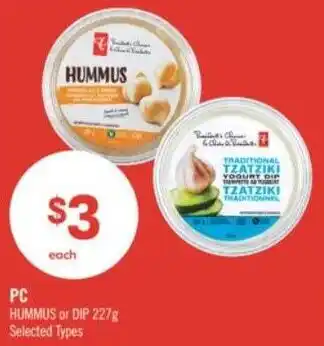 Shoppers Drug Mart PC hummus or dip offer