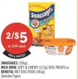 Shoppers Drug Mart Snausages or Milk Bone offer