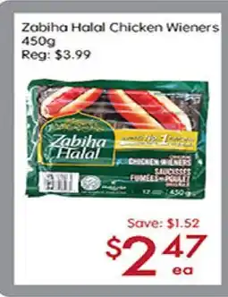 Sunny Food Mart Zabiha Halal Chicken Wieners offer