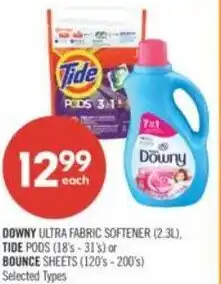 Shoppers Drug Mart Downy or Tide and Bounce offer