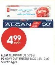 Shoppers Drug Mart Alcan or PC offer