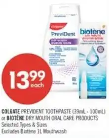 Shoppers Drug Mart Colgate or Biotene offer