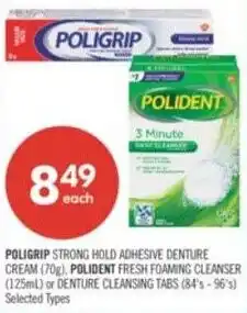 Shoppers Drug Mart Poligrip Strong and Polident offer