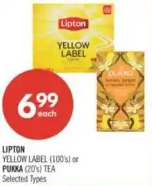 Shoppers Drug Mart Lipton Yellow label offer