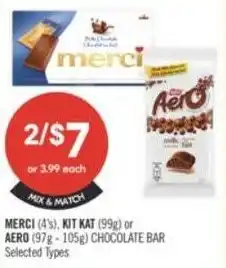 Shoppers Drug Mart Merci and Kit Kat or Aero offer