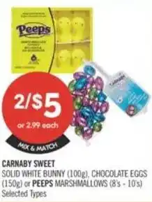 Shoppers Drug Mart Carnaby Sweet and Peeps Marshmallows offer